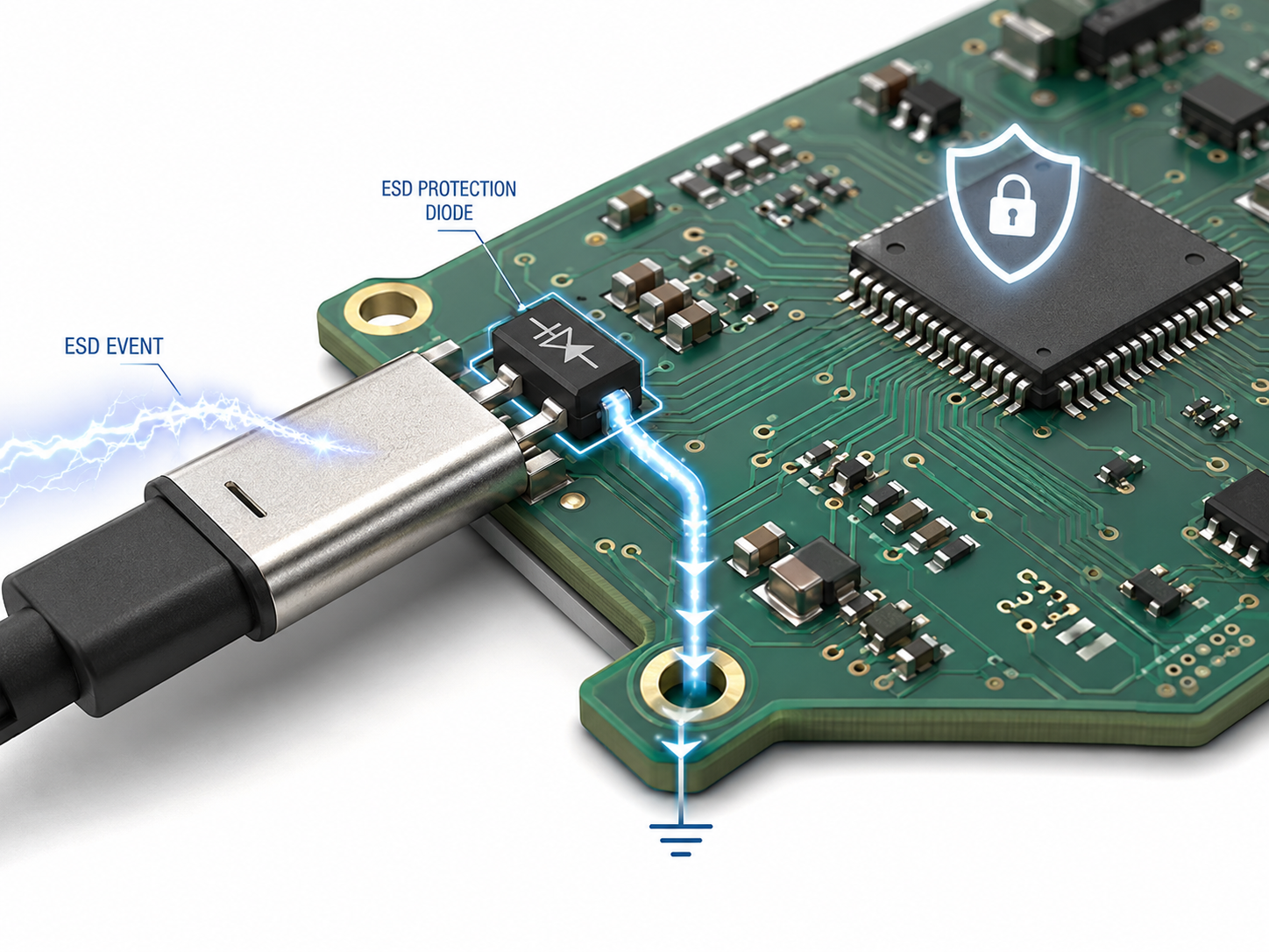 ESD Protection Diode: Selection, Circuit Design & PCB Layout Guide
